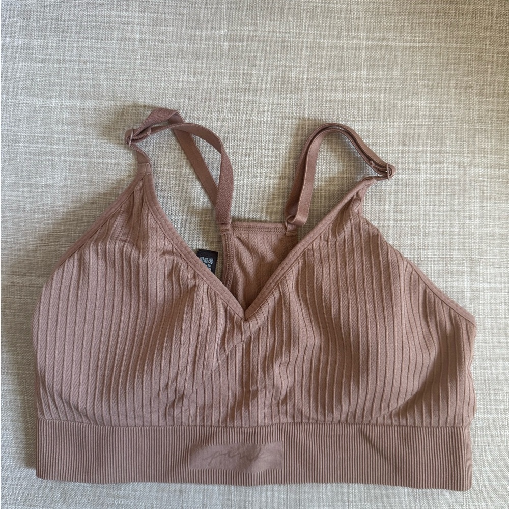 PINK Victoria's Secret Tan Sports Bra